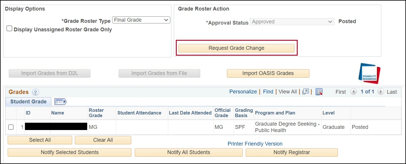 Instructor Center process 