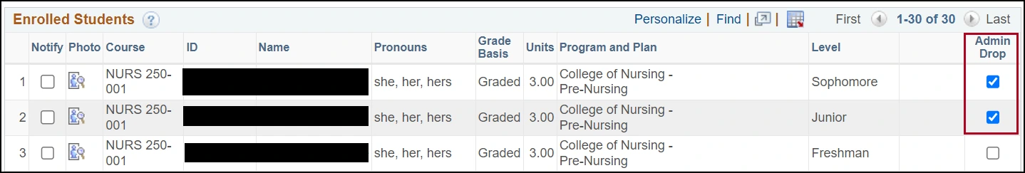 Instructor Center process 