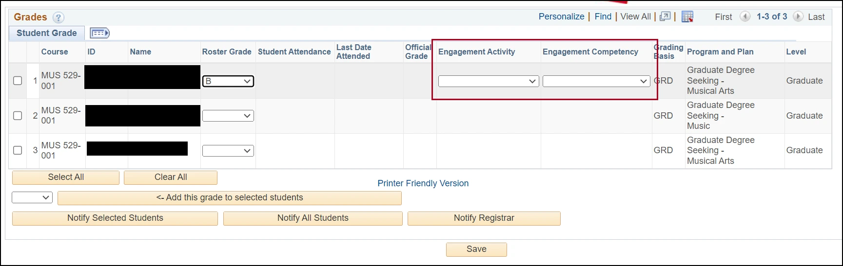 Instructor Center process 