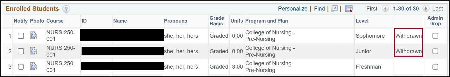 Instructor Center process 