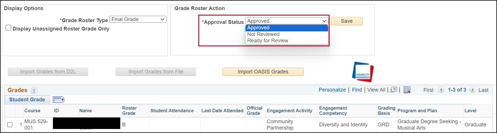 Instructor Center process 