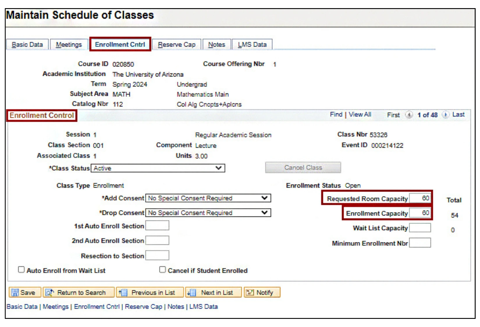 Instructor Center process 