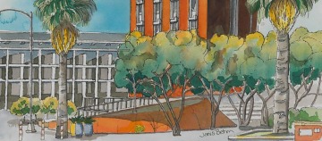 Painting of Administration Building, by Janis Behm