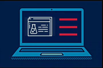 image of a laptop used for online class